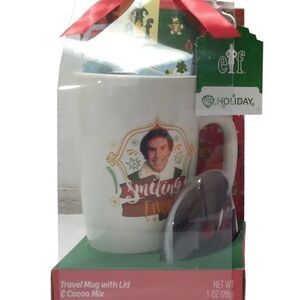 NIB 🎅ELF Smiling's My Favorite Holiday Mug Set - White and Red 🎄